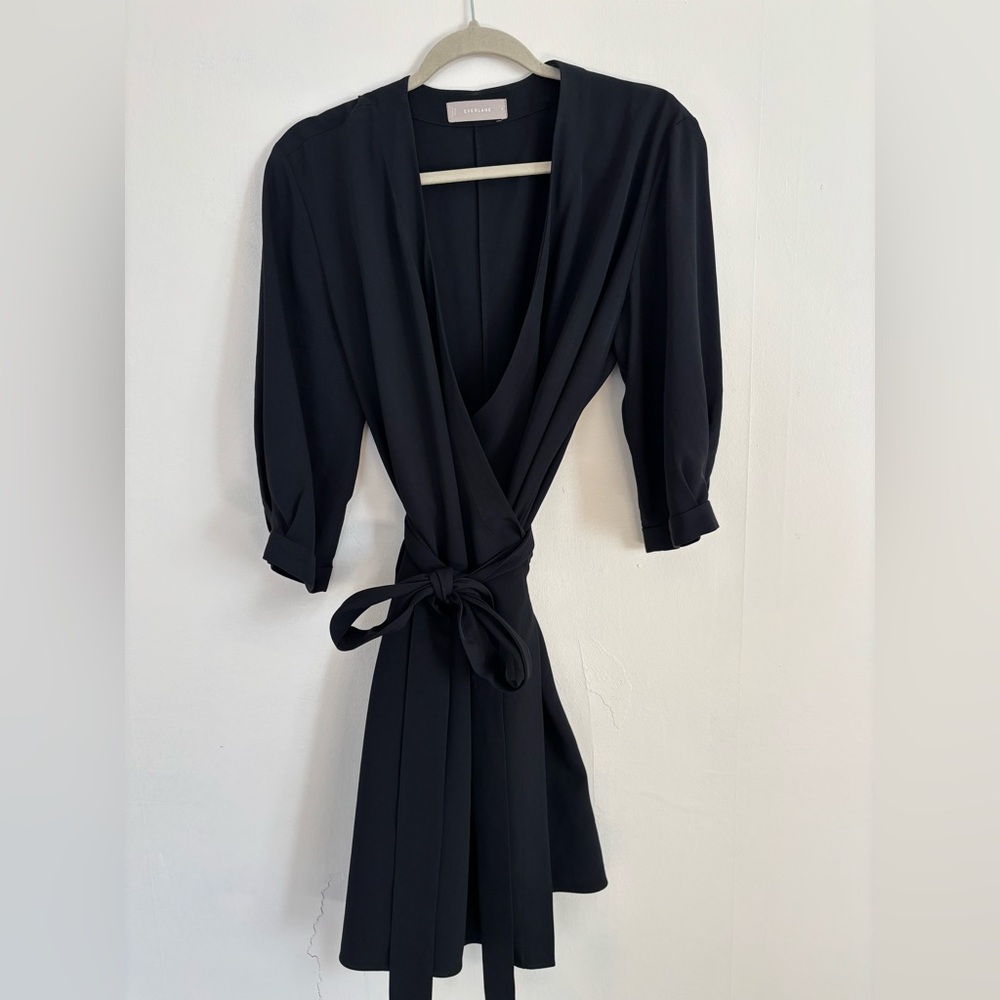 Everlane Black Wrap Dress - Sz 8